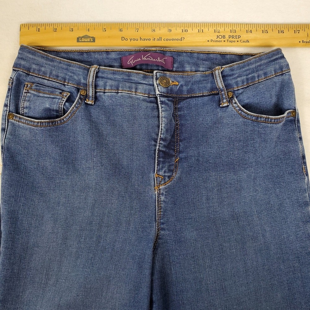 Gloria Vanderbilt Amanda Bootcut Jeans Womens 12 Medium Wash Blue Stretch Denim - Picture 12 of 14